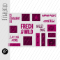 Preview: Bügelbild Bogen - 15 Labels zum Aufbügeln - #MAGENTA Edition